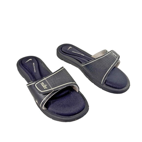 Nike Comfort Footbed Black Slides Sandals Adjustable Strap Women’s Size 10 - Picture 3 of 15